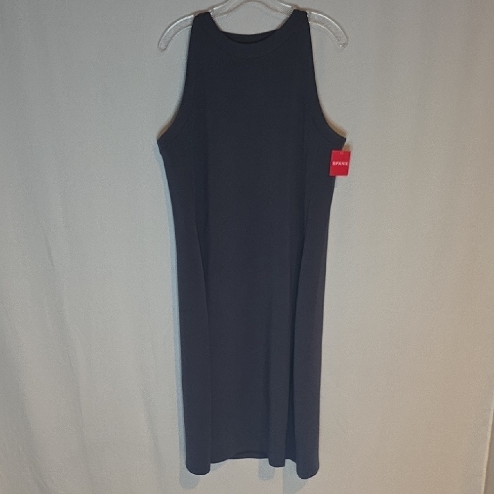 SPANX Charcoal Sleeveless Midi Dress